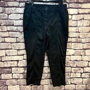 Chico's Black Seamed Leg Crop Pants Size XL